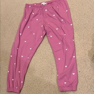 Spiritual Gangster Pink Heart Patterned Sweat Pants